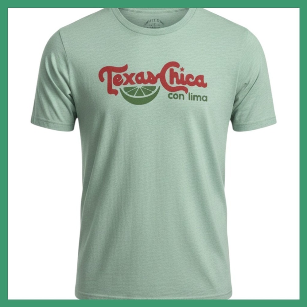 Tumbleweed Texstyles Texas Chica Con Lima Graphic Tee Heather Mint Green M